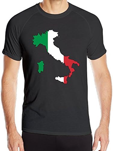 Man Figure Italy Flag Map Torino Quick Dry Sport T-Shirt