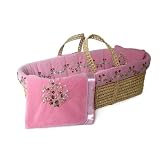 Floral Ribbon and Velvet Moses Basket