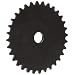Martin Roller Chain Sprocket, Reboreable, Type A Hub, Single Strand, 25 Chain Size