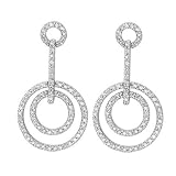 14K White Gold Diamond Earrings