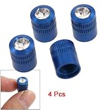 Car Faux Crystal Inlaid Textured Tire Valve Caps 4 Pcs by uxcell