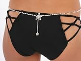 Belly Chain Crystal Flower Rhinestone Jewelry SeXy Clubing Beach Wear
