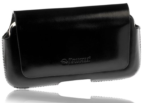 Krusell Hector Leder Etui Tasche f&uuml;r Samsung Galaxy S2 mit G&uuml;rtelschlaufen schwarz