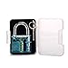 25 Pieces Premium Practice Lock Pick Set, Centh Crystal Transparent Blue Professional Visible Cutaway Inside View Padlocks with 2 keys, 24pcs Various Picks Crochet Hook, Wrenches
