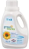 Greenworks Natural Laundry Detergent Liquid, Free & Clear, 45-Ounce Bottles,  