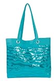 Three Cheers 4 Girls Super Summer Sequin Tote Bag, Turquoise