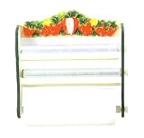 STRAWBERRY 3 Roll Wrap Center Rack - Paper Towel Foil Saran