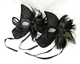 Vintage Venetian Dark Masquerade Party Mask