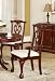 Set of 2 Queen Anne Style Cherry Finish Wood Dining Arm Chairs