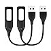 Fitbit Flex Charger with Reset Button, 2 PCS QIBOX Replacement Charger for Fitbit Flex with Reset Function (Charge and Reboot Your Fitbit)