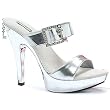 Penthouse Women's PH501-MEGAN, 5" Unit with 1" Platform. Rhinestone Key Buckle, Double Strap Sandal.