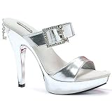 Penthouse Women's PH501-MEGAN, 5 Unit with 1 Platform. Rhinestone Key Buckle, Double Strap Sandal.