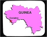 Mouse Pad with map, guinea, africa