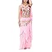 BellyLady Halloween Belly Dance Costume, Halter Bra Top, Hip Scarf and Skirt