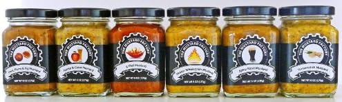 Mustard Lovers Handcrafted 6 Jar "Great with Meat &amp; Cheese" Selection Gift Free Shipping