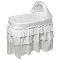 Burlington Baby Bassinet with 3 Ruffle Skirt, Sheet Set, Storage Underneath - White