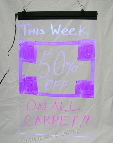 Writable Illuminated LED Board - Clear 20