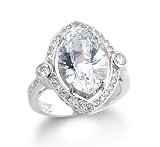 Sterling Silver Fancy Marquis Cut Cubic Zirconia Ring by Crislu
