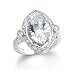 Sterling Silver Fancy Marquis Cut Cubic Zirconia Ring by Crislu