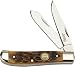 Jeep Knives 4 1/8-InchBrown 2 Blade Jigged Bone