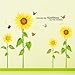Asunflower Removable Quote Vinyl Wall Decals Stickers (A sunflower)