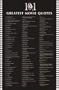 Professionally Plaqued 101 Greatest Movie Quotes List Art Poster Print - 24x36 with RichAndFramous Black WoodMounting