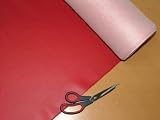 1 Metre Red Vinyl Leatherette Faux leather Upholstery Fabric