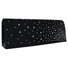 Satin Abendtasche, schwarz