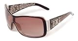 D.G DG Brown with Brown Smoke Mirror Flash Lens Ladies Designer Women's Sunglasses