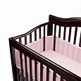 BreathableBaby Crib Bumper for Slatted Cribs - Pink