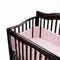 BreathableBaby Crib Bumper for Slatted Cribs - Pink