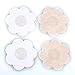 Lady Up Womens Multi Shaped Adhesive No Show Disposable Breast Petal Pasties - Pack of 10 (Flower)