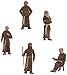 Woodland Scenics SP4453 1.5-Inch Scene Setters Figurine, Friars/Monks, 5/Pack