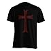 Crusader Knights Templar Cross T-Shirt - Medieval Warrior Christian Tee, Black, XX-Large