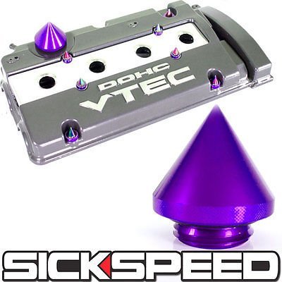 Purple Spiked Billet Aluminum Engine Valve Cover Oil Filler Cap For Kia K5 K7