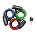 Master Lock 8127TRI Bike Lock/Cable, Blue, Green and Red, 3-Pack