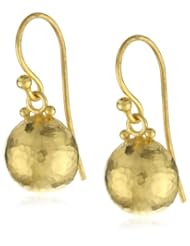 GURHAN "Dome" High Karat Gold Half Ball Dangling Earrings