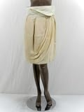 Chloe womens beige silk trim wrap skirt 42