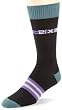 2(x)ist Mens Mesh Print Logo Boot Socks , Black/Green, 10-13