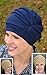 100% Cotton Trinity Turban - 3 Looks in One! Slouchy Chemo Hats for Cancer Patients
