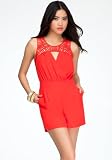 bebe Lattice Trim Romper -Online Exclusive