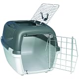 Trixie 39861 Capri III Open Top Transportbox, 40 &times; 38 &times; 61 cm, hellgrau/grau