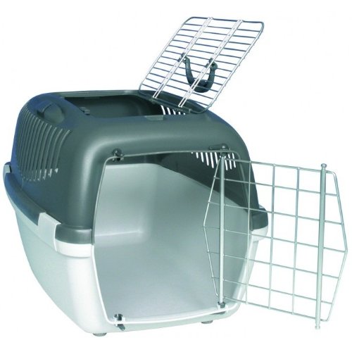 Trixie 39861 Capri III Open Top Transportbox, 40 × 38 × 61 cm, hellgrau/grau