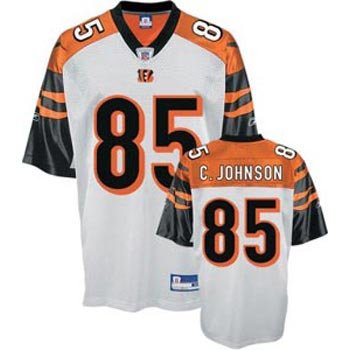 Chad Johnson Bengals White Reebok Replica Jersey - Size 52 - XL