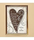 Wedding Gifts - Personalized Framed Heart Wedding Canvas - 16 x 20 - Gold Frame