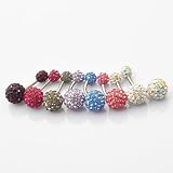 10mm Shamballa Ball Belly Bar / Navel Ring Available in 8 colours by KurtzyTM