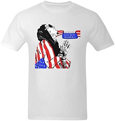 Welvga Men's Lil Wayne God Bless America Poster Tshirts XL