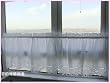 Vintage Hand Cutwork Window Valance/Cafe Curtain 67"x26"