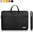 Kamor Water-Resistant PU Leather Sleeve Case - Laptop Sleeve Case Bag for Apple MacBook Pro (15.6-Inch) - Black
