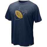 Nike West Virginia Mountaineers Navy Blue Vault Retro Logo Organic Vintage T-shirt